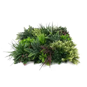 True Products Premium Artificial Green Plant Living Wall Panel 50cm x 50cm - Carnival A