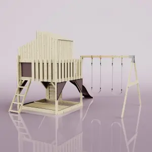 PolarPlay Kids Climbing Tower & Playhouse with Swing and Slide - Swing Geir Rose