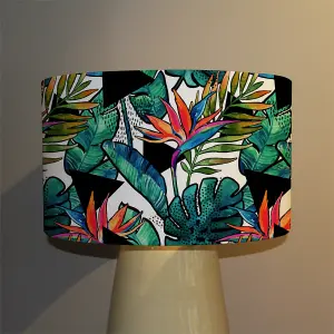 tropical leaves and flowers with contour (Ceiling & Lamp Shade) / 25cm x 22cm / Ceiling Shade