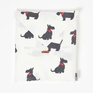 Homescapes Scottie Dog Digitally Printed Cotton Duvet Cover Set, Super King