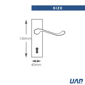 Intelligent Hardware - Internal Door Handle - Victorian Heavy Scroll - Lever on Backplate - Lever Lock Furniture -  Chrome