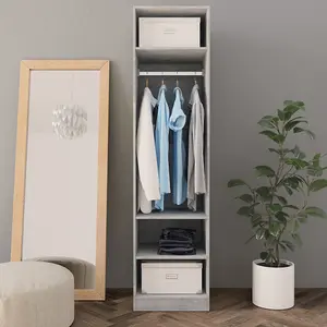 Wardrobe Concrete Grey 50x50x200 cm Engineered Wood