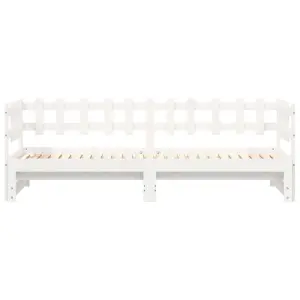 Berkfield Pull-out Day Bed White 2x(90x190) cm Solid Wood Pine