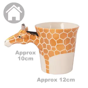 Giraffe Mugs Set Coffee & Tea Cup Pack of 4 by Laeto House & Home - INCLUDING FREE DELIVERY