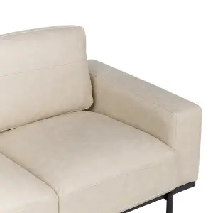 2 Seater Fabric Sofa Cream Beige SOVIK