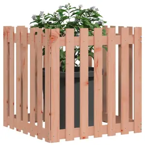 Berkfield Garden Planter with Fence Design 70x70x70 cm Solid Wood Douglas