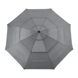 3-Tier 3M Parasol Garden Patio Umbrella with Push Button Tilting and Crank Sun Shade No Base