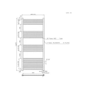 Right Radiators Prefilled Electric Straight Heated Towel Rail Bathroom Ladder Warmer Rads - White 1400x600 mm