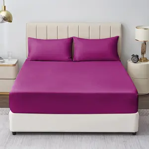 Mieasha Microfiber Plain Weave Fitted Sheet Purple / Super King (6')