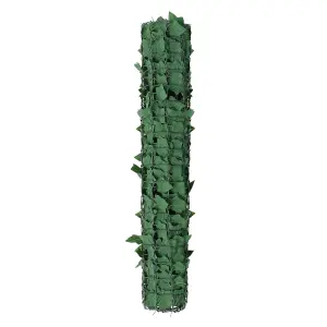 True Products Premium Artificial Ivy Leaf Hedge Garden Fence Privacy Screening Dark Green - 1.5m x 3m