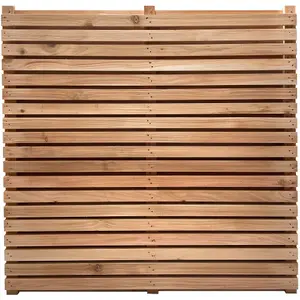 Double Sided Larch Slatted Panel - Horizontal - 2400mm Wide x 1500mm High