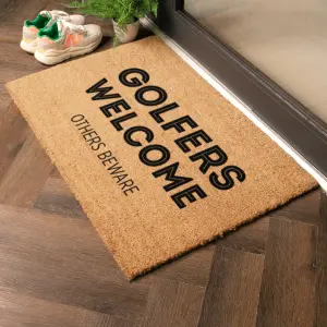 Golfers Welcome Others Beware Doormat (90 x 60cm)