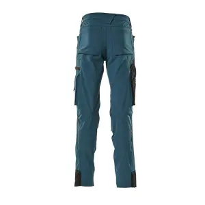 Mascot Advanced Stretch Trousers with Kneepad Pockets - Dark Petroleum   (34.5) (Leg Length - Regular)