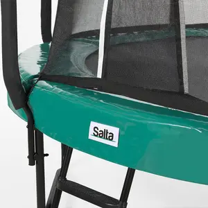 12ft Salta Green First Class Trampoline with Encloure