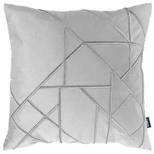 Linear Grey 43cm X 43cm Cushion With Fibre Pad