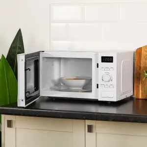 Abode Digital Microwave 700W 20L 5 Power Levels & Defrost White AMD2002-M