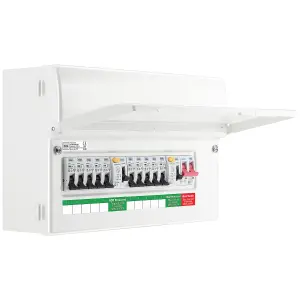 BG 10-way Dual RCD Consumer unit with 100A mains switch