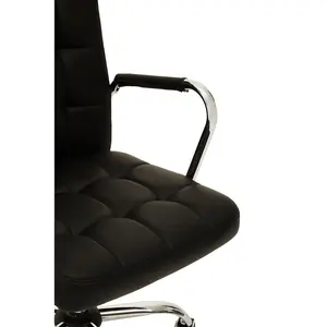 Interiors by Premier Brent Black Tufted Home Office Chair