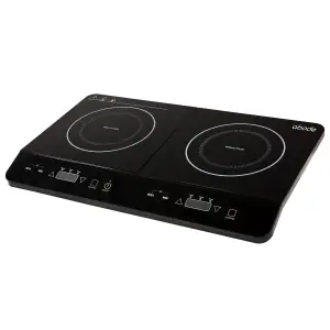 Abode Portable Induction Hob Double Digital with Touch Control 2800W AINDH2003