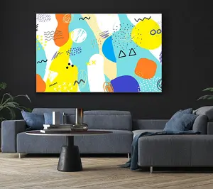 Modern Contemporary Illustration Canvas Print Wall Art - Medium 20 x 32 Inches