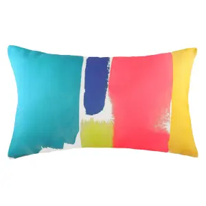 Evans Lichfield Aquarelle Abstract Rectangular Feather Filled Cushion