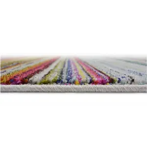 Villa Collection Striped Design Rug in Multicolour