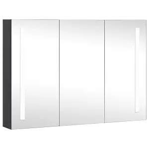 Berkfield LED Bathroom Mirror Cabinet 89x14x62 cm