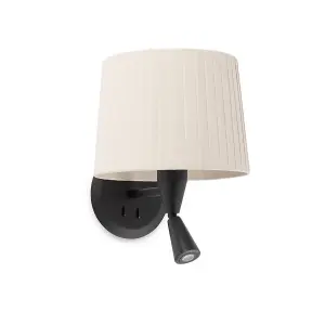 Luminosa Samba Reading Light Wall Light Black, E27