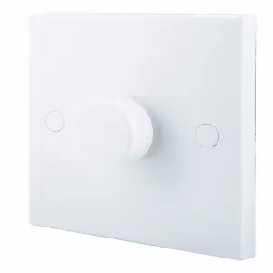 BG White profile Single 2 way 400W Dimmer switch