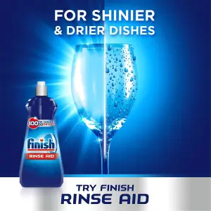 6 x Finish Rinse Aid Dishwasher Liquid 400ml Dishwashing Shinier & Drier Dishes