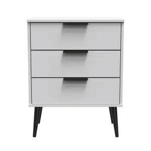 Hong Kong Ready assembled Matt grey 3 Drawer Chest of drawers (H)740mm (W)575mm (D)395mm