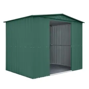 8 x 6 Premier Apex Metal Garden Shed - Heritage Green (8ft x 6ft / 8' x 6' / 2.4m x 1.8m)