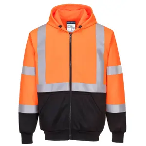 Portwest Hi-Vis 2 Tone Zipped Hoodie