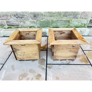 Traditional Regular Square Planter x 2