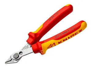 Knipex VDE Electronic Super Knips 125mm - Precision Cutting Pliers for Electronics and Fine Mechanics