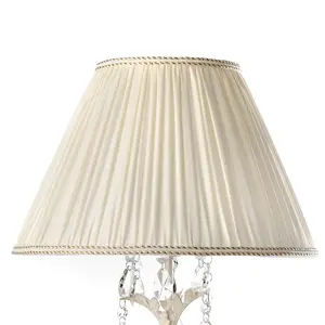 Luminosa Karen Large Table Lamp With Round Tapered Shade, Ivory