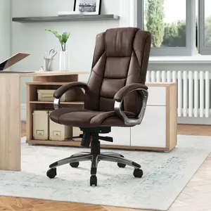 Genuine Leather Executive Chair Brown