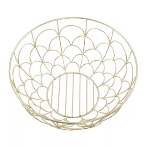 Interiors by Premier Vertex Deco Fruit Basket Matte Gold