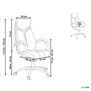 Beliani Industrial Office Chair Brown FORMULA