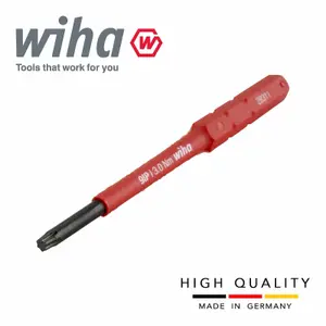 Wiha SlimBits Torx Plus Screwdriver 9IP Head 75mm 1000v VDE Electrician 43147