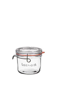 Luigi Bormioli Lock-Eat Clear Round Soda Lime Glass Modern Food Storage Jar with Lid XL 500ml