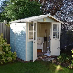 Shire Haddon 7x5 ft & 2 windows Apex Wooden Summer house - Assembly service included