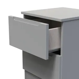 Milan Ready assembled Grey 2 Drawer Bedside chest (H)495mm (W)370mm (D)390mm