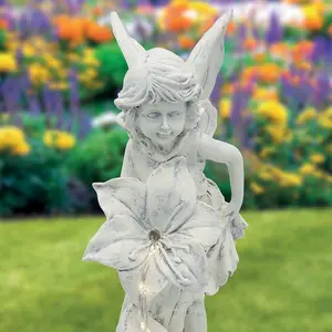 GardenKraft 10969 Solar Powered Light-Up Fairy Ornament