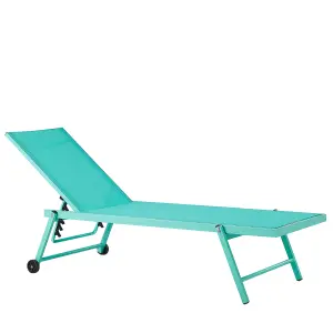 Sun Lounger Metal Turquoise PORTOFINO