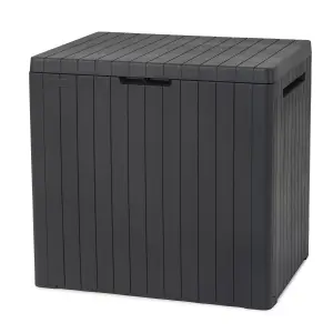 Keter City Box Graphite 113L Flat Garden storage 550mm 578mm