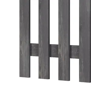 Grey 120x90cm Outdoor Wooden Garden Gate Spruce Wood Fence Door with Door Bolt