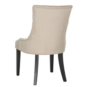 Baumgarten Upholstered Dining Chair (Set of 2) Beige / Espresso