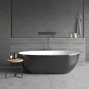 Townhall Stone Effect Matt Porcelain Tile 60 x 60cm / Dark Grey