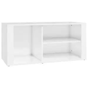 Berkfield Shoe Cabinet High Gloss White 100x35x45 cm Engineered Wood